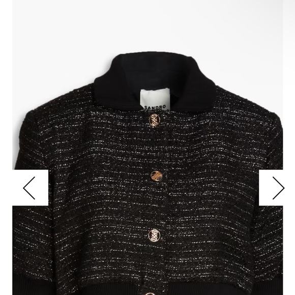 Cropped metallic tweed jacket and mini skirt - Picture 4 of 12